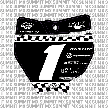 Finish Line Number Plate Decal
