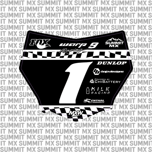 Finish Line Number Plate Decal